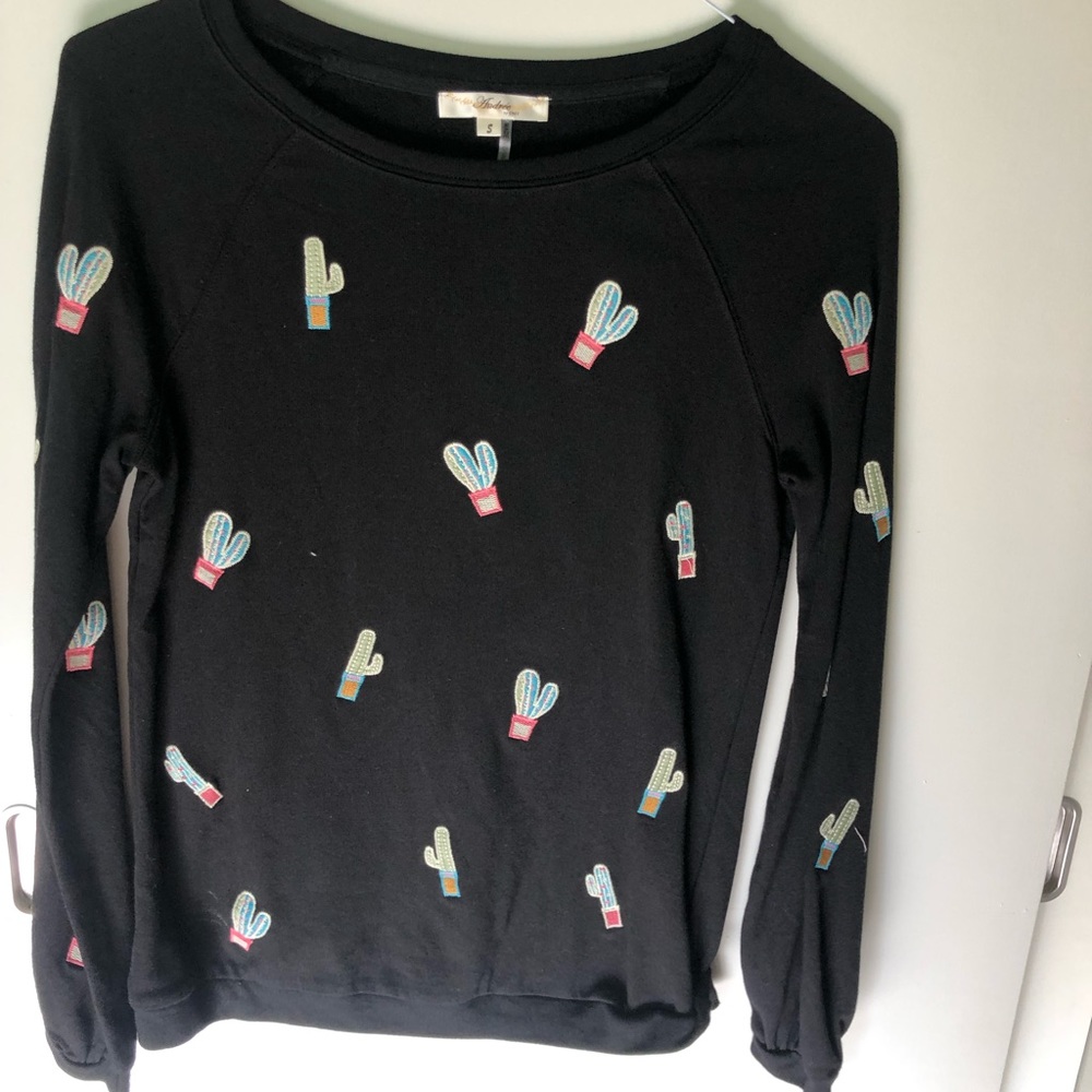 Embroidered cactus sweater